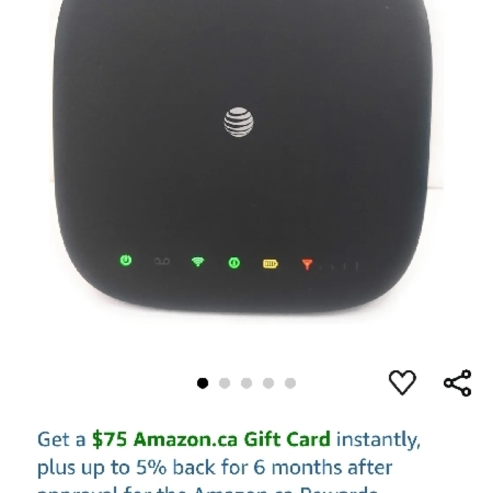 Black Wireless Router with LED Indicator Lights - Picture 2 of 3